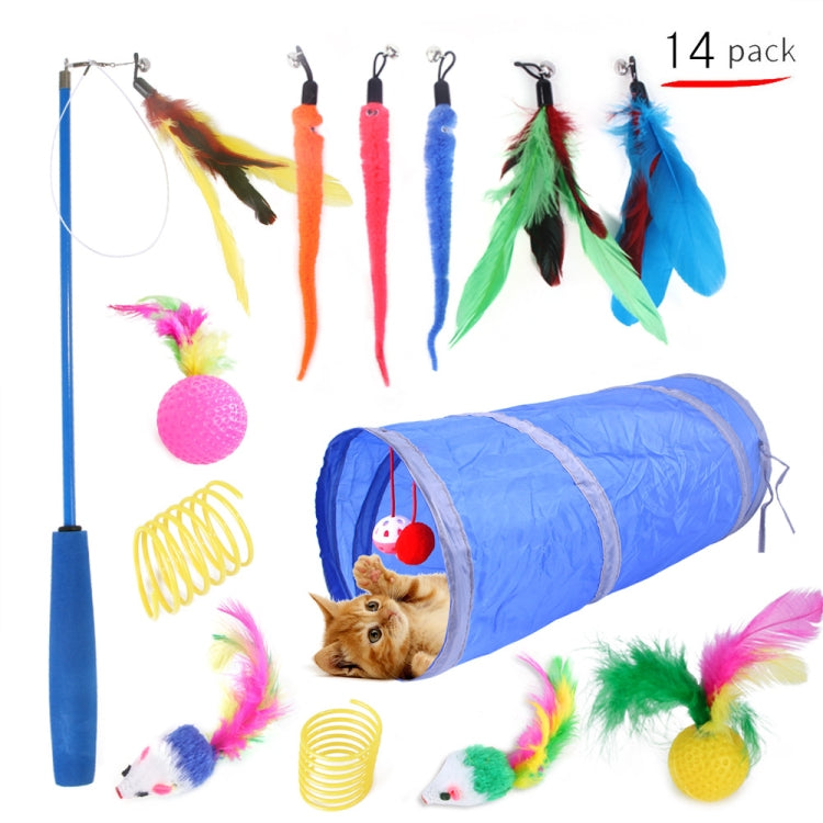 Pet Cat Toy Set Funny Cat Stick Plush Mouse Combo Toy,Specification: No.12 Set