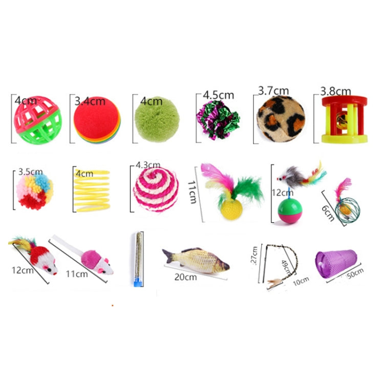 Pet Cat Toy Set Funny Cat Stick Plush Mouse Combo Toy,Specification: No. 15 Set