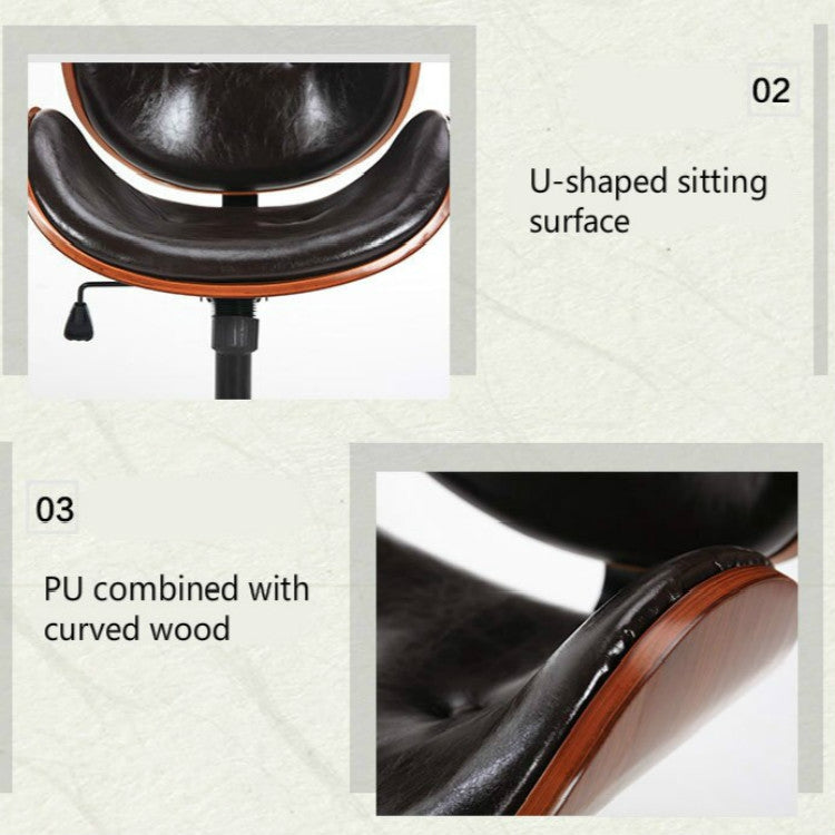 Solid Wood Vintage Chair Household Living Room Chair Bar Chair Lifted and Rotation Simple Swivel Chair Multifunction Chair