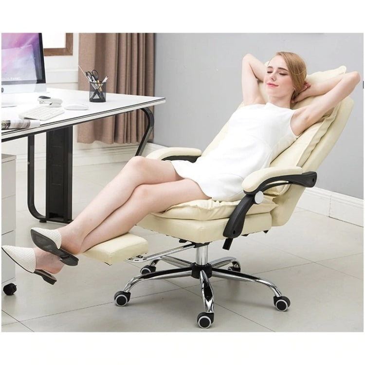 Office E-sports Game Chair Ergonomic Synthetic Leather Recliner with Steel Feet