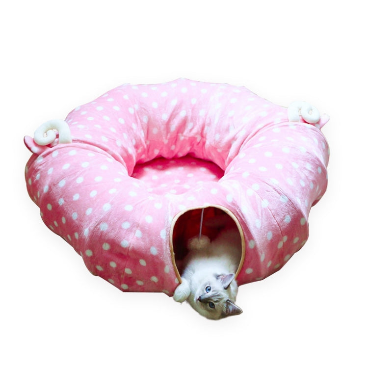 Folding Storage Cat Channel Puzzle Cat Toy Tunnel, Specification: Circular
