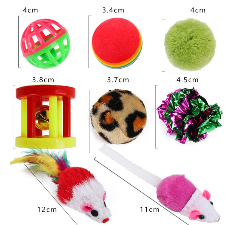 26 in 1 Cat Combination Toy Funny Cat Stick Mouse Bell Ball Feather