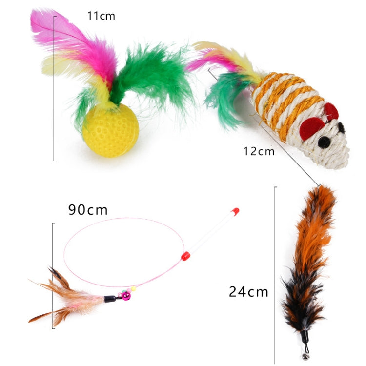 26 in 1 Cat Combination Toy Funny Cat Stick Mouse Bell Ball Feather