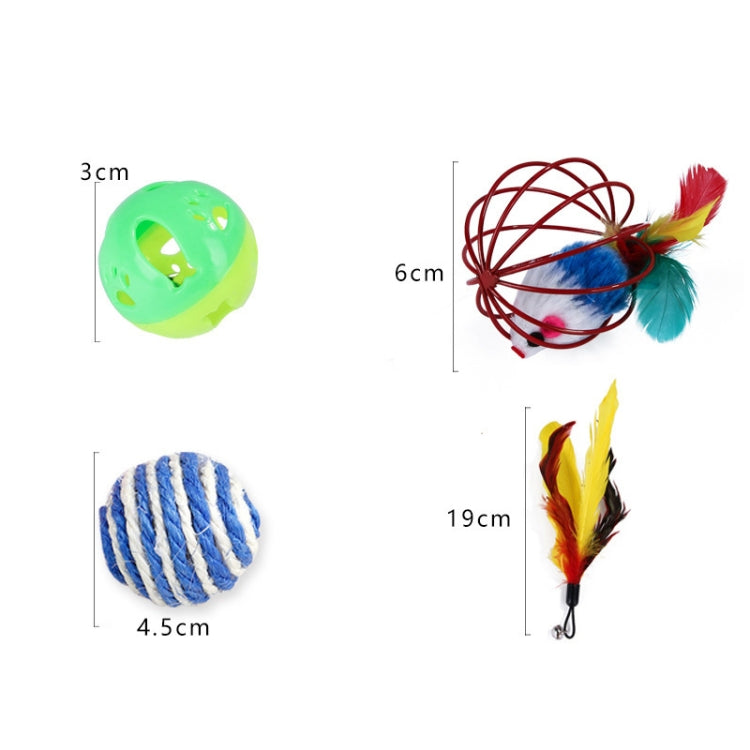 26 in 1 Cat Combination Toy Funny Cat Stick Mouse Bell Ball Feather
