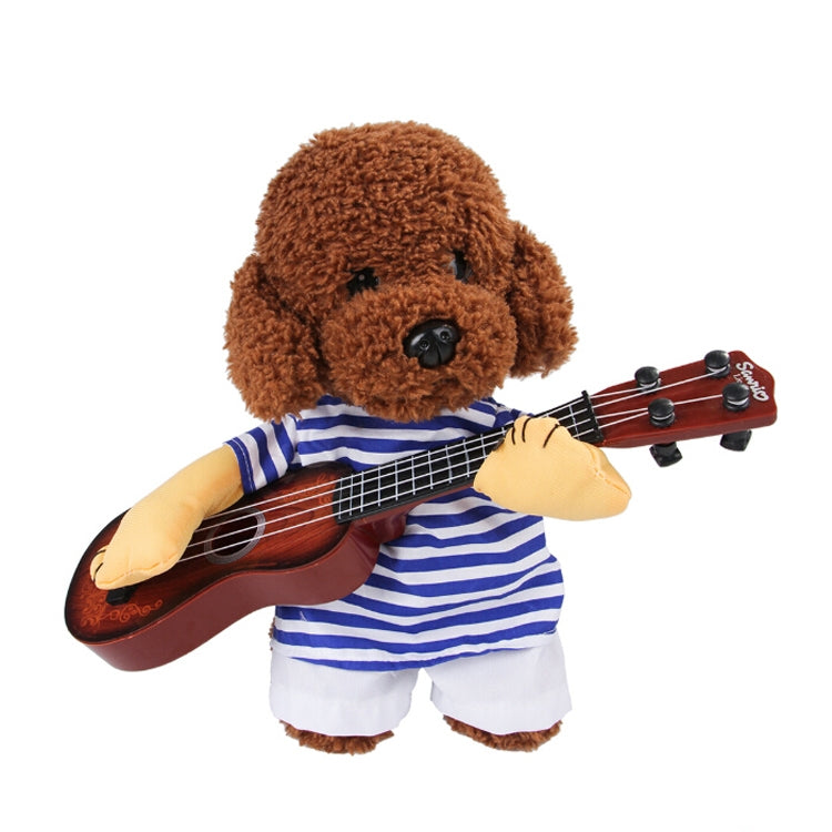 2 PCS Thin Section Funny Cat Guitarist Turned Into Pet Clothes, Size: XL