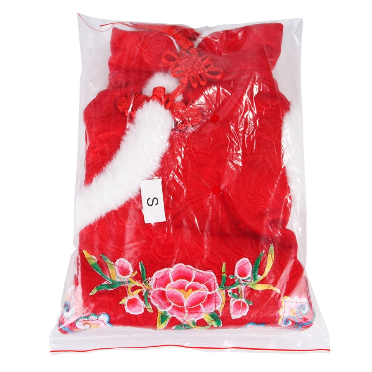 2 PCS Pet Winter Thickening Warm Tang Suit Cheongsam Pet Clothes, Size: XL