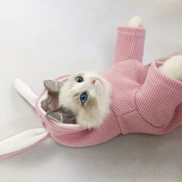 Comfortable Fashion Lovely Rabbit Ear Dog Teddy Pet Cat Sweatshirt, Size: S