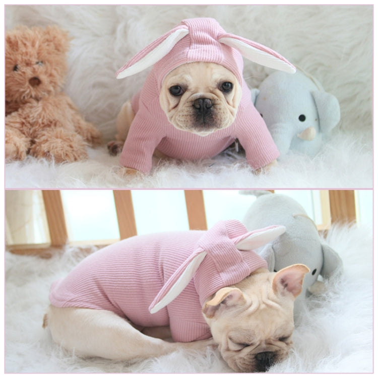 Comfortable Fashion Lovely Rabbit Ear Dog Teddy Pet Cat Sweatshirt, Size: S