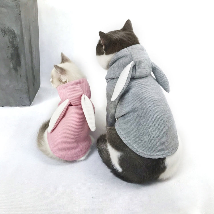 Comfortable Fashion Lovely Rabbit Ear Dog Teddy Pet Cat Sweatshirt, Size: S