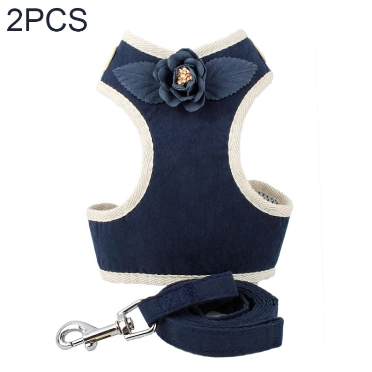 2 PCS Dog Leashes Chest Straps Small Medium Dogs Vest Dog Supplies, Size: M