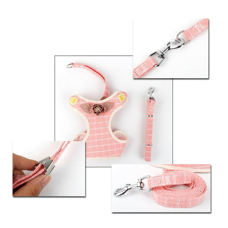 2 PCS Dog Leashes Chest Straps Small Medium Dogs Vest Dog Supplies, Size: L