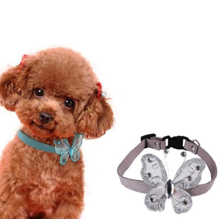 2 PCS Dog Bow Collar Small Dog Teddy Jewelry Collar, Size:S
