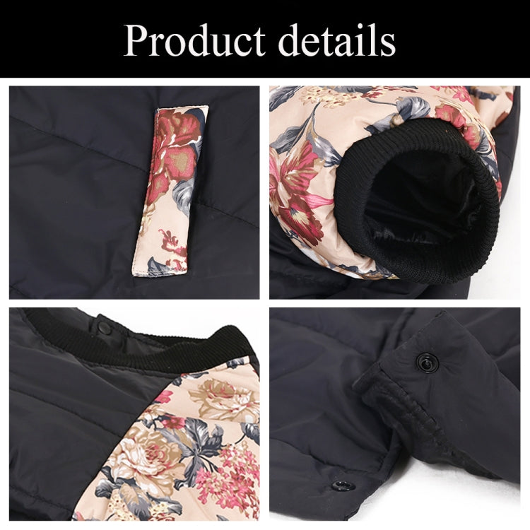 Pet Autumn Winter Thick Cotton Coat Two-leg Cotton Clothes Pet Clothes, Size: 5XL(Black)