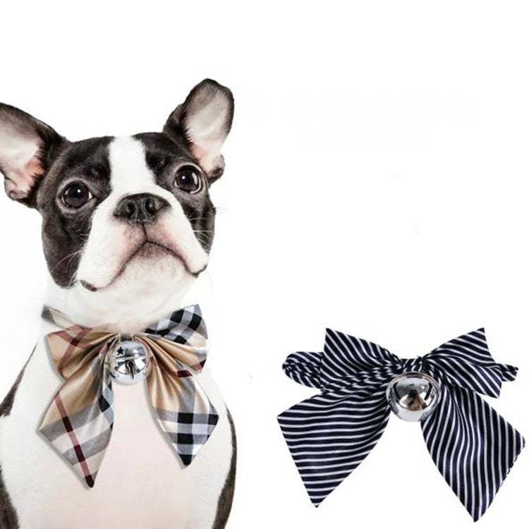2 PCS Small Medium-sized Bow Tie Teddy Dog Bell Bow Tie, Size:  One Size