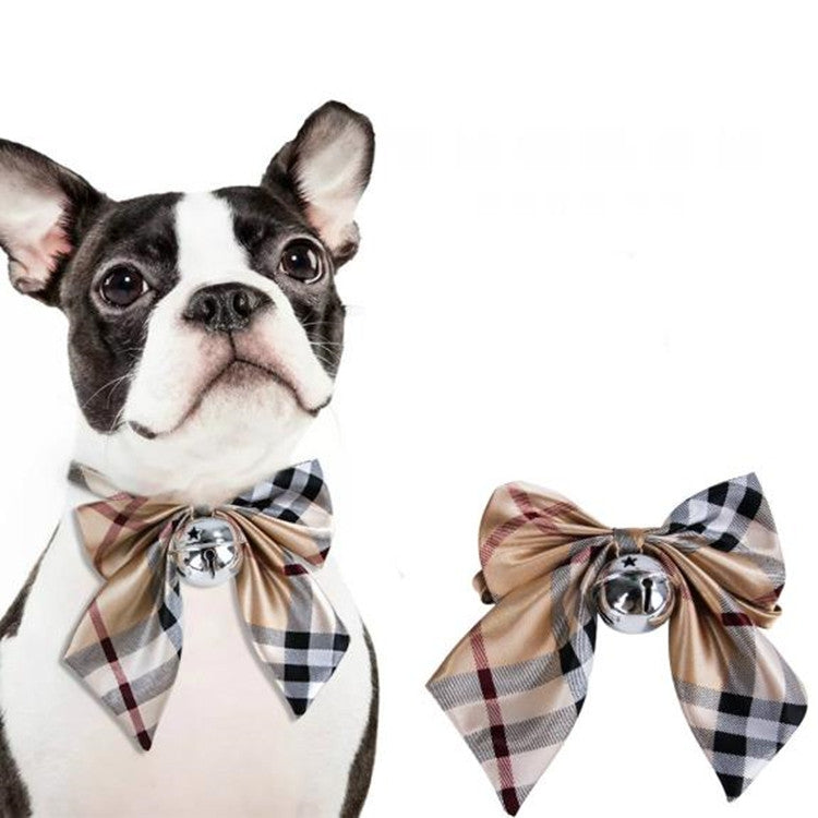 2 PCS Small Medium-sized Bow Tie Teddy Dog Bell Bow Tie, Size:  One Size