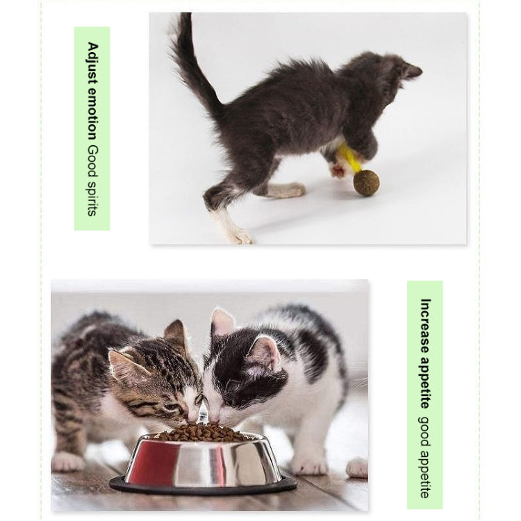 2 PCS B12208 Catnip Ball Toy Clean Clean Tooth Molar Feather Ball