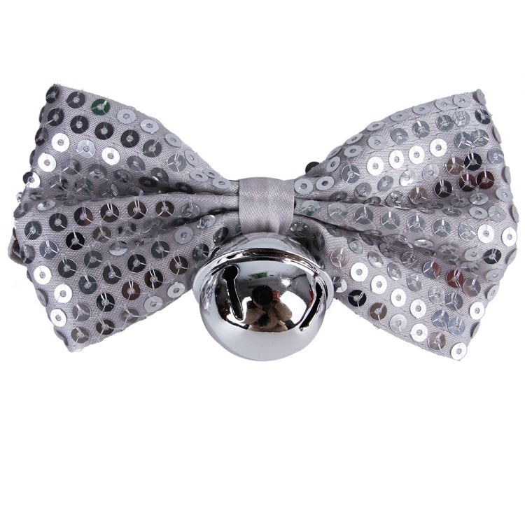 2 PCS Creative Pet Collar Hanging Sequins Christmas Bow Bells