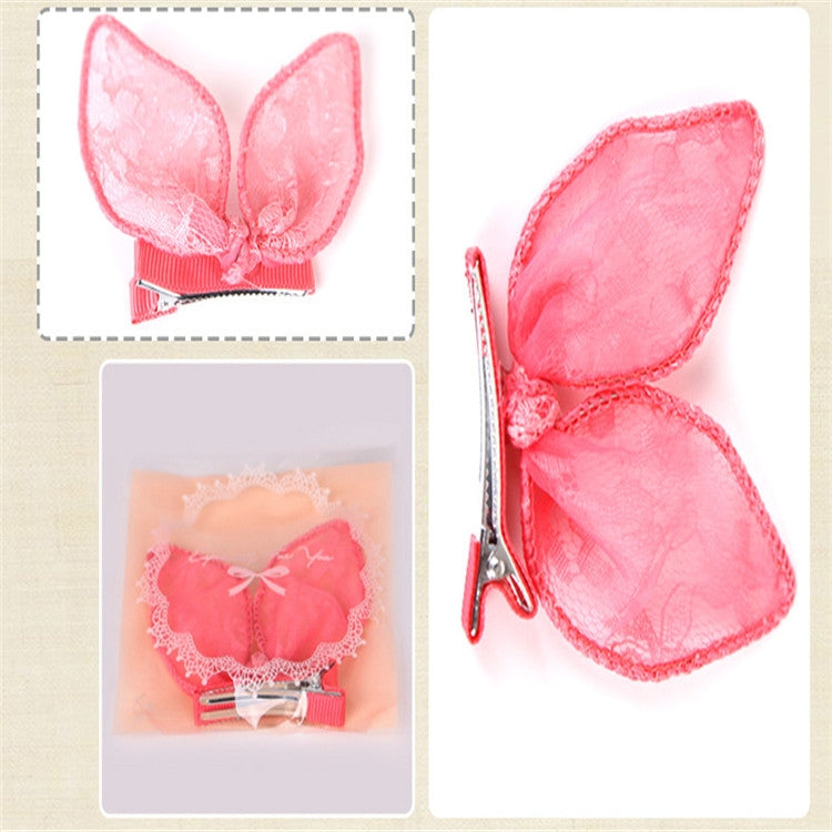 Pet Accessories Cute Pet Hair Clips Rabbit Ears Dog Hair Clips