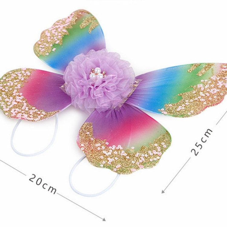 Pet Dog Chest Back Butterfly Wings + Flower Headdress