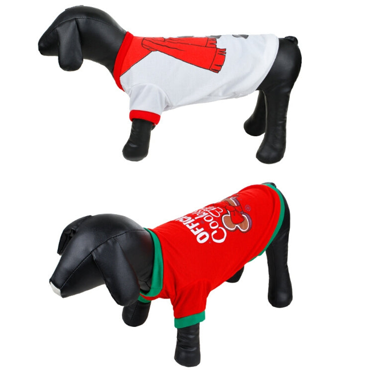 2 PCS Puppy Teddy Pet Autumn Winter Vest Christmas Pet Clothing, Size: L