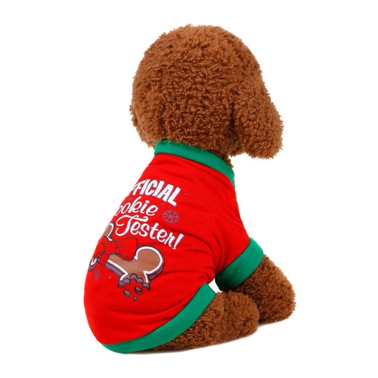 2 PCS Puppy Teddy Pet Autumn Winter Vest Christmas Pet Clothing, Size: L