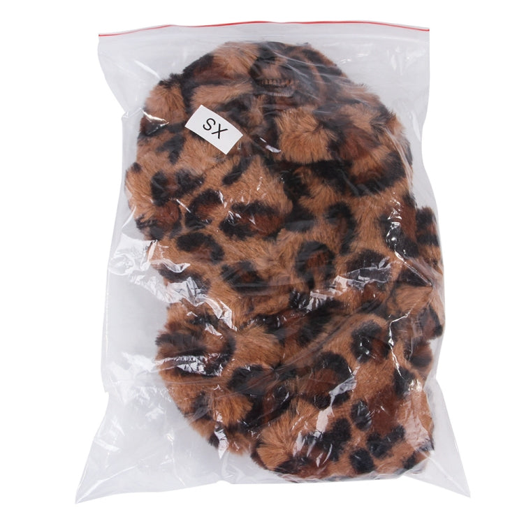 2 PCS Winter Keep Warm Plus Velvet Pet Teddy Dog Leopard Clothing, Size: L