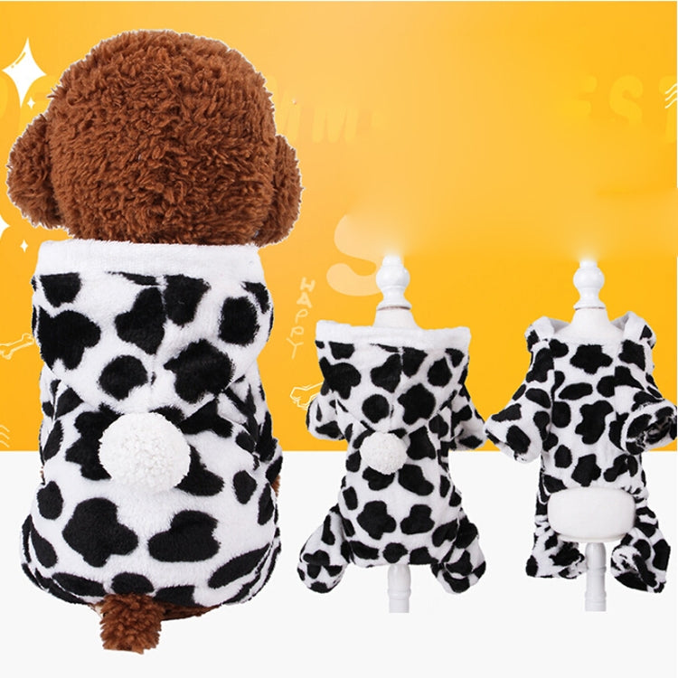 2 PCS Winter Keep Warm Plus Velvet Pet Teddy Dog Clothes, Size: M
