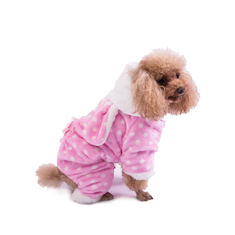 Creative Winter Small and Medium Size Poodle Cat Four Feet Pet Plush Clothes, Size: M