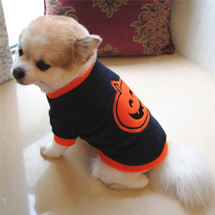 Halloween Pet Costume Pumpkin Pet Clothes, Size: S(Blue)