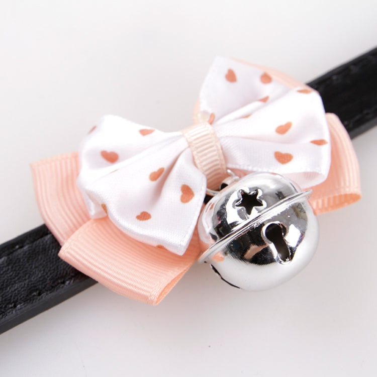2 PCS Dog Bow Crown Pendant Silent Bells Cat Collar Pet Collar, Size:S