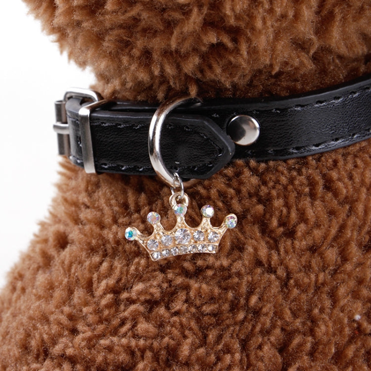2 PCS Dog Bow Crown Pendant Silent Bells Cat Collar Pet Collar, Size:S