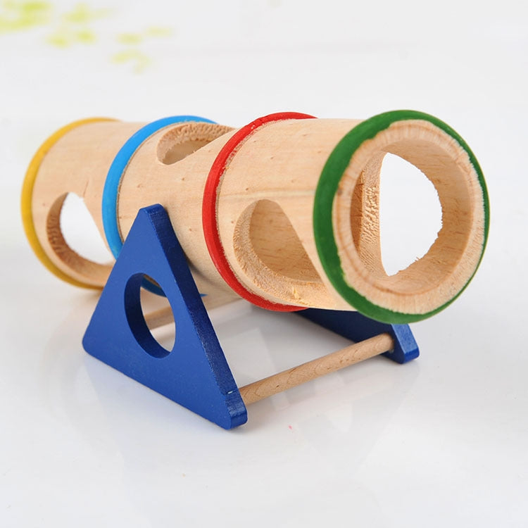 Hamster Pet Rainbow Wooden Wart Tube Toy