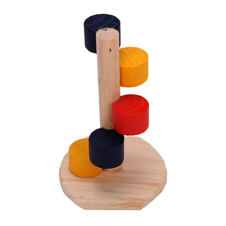 Hamster Small Pet  Eooden Rotary Ladder Toy Small Petï¼ŒRandom Color Delivery