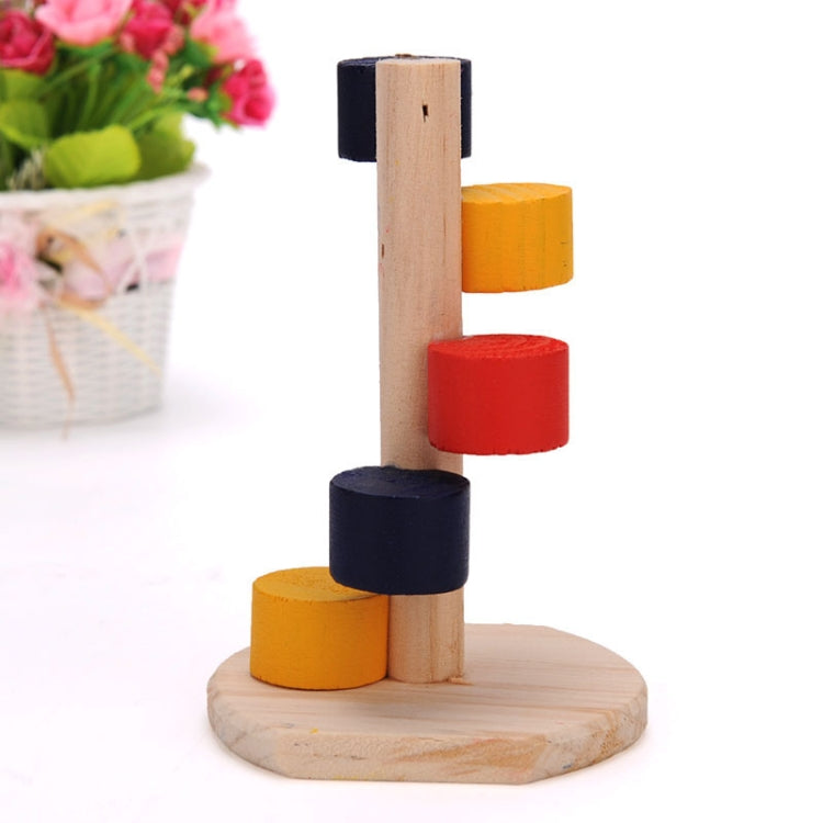 Hamster Small Pet  Eooden Rotary Ladder Toy Small Petï¼ŒRandom Color Delivery