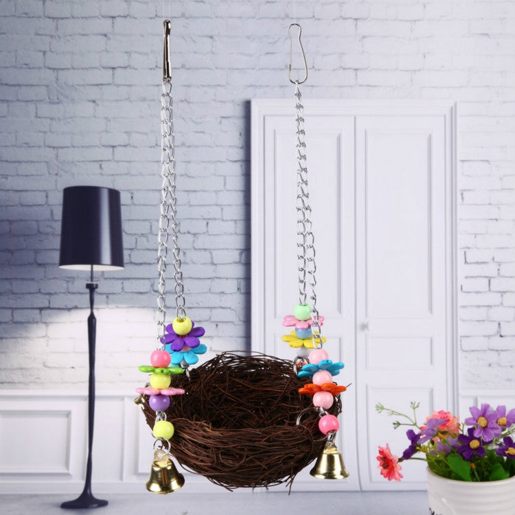 Parrot Bird Pet Straw Bird Nest Toy