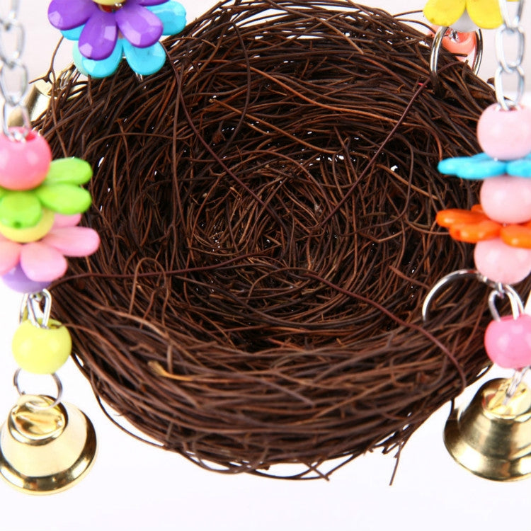 Parrot Bird Pet Straw Bird Nest Toy