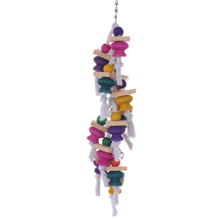 2 PCS Parrot Climbing Ladder Gourd Square Piece Bite Stand Toy