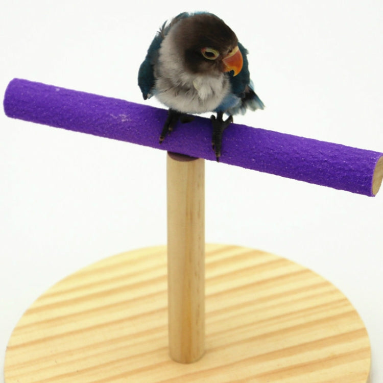 Creative Wooden Parrot Bird Frosted Stand Toy, Size:Small