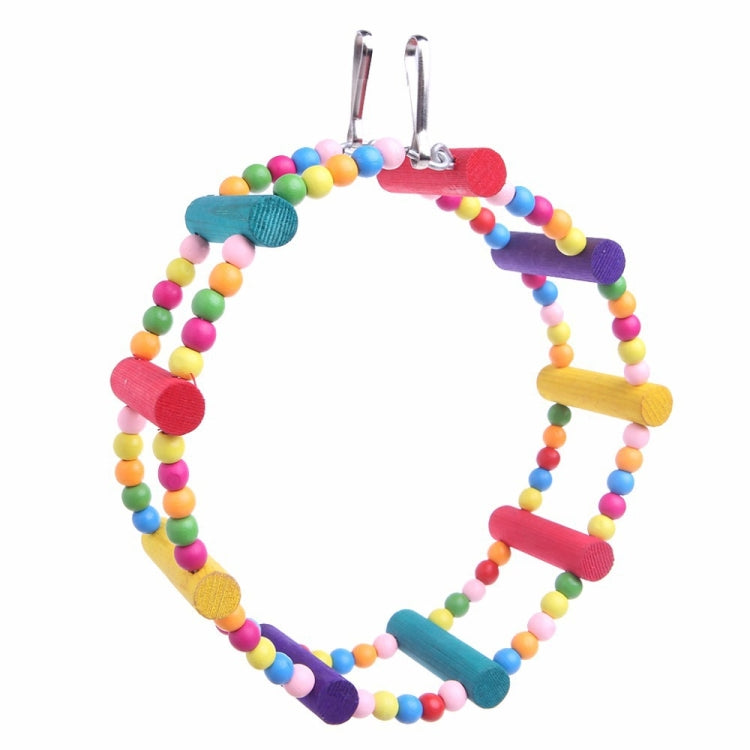 Parrot Bird Arch Climbing Swing Wheel Ring Toy, Size:Diameter 15cm
