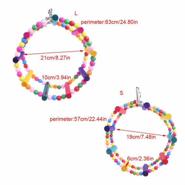 Parrot Bird Arch Climbing Swing Wheel Ring Toy, Size:Diameter 22cm