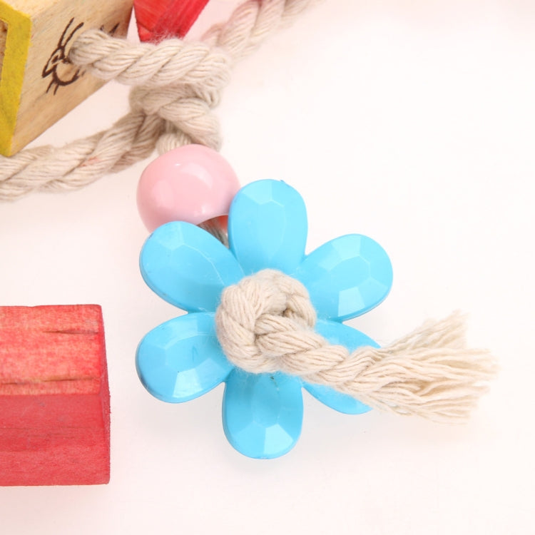 Creative Parrot Bite Colored Wooden Block Bird Toy