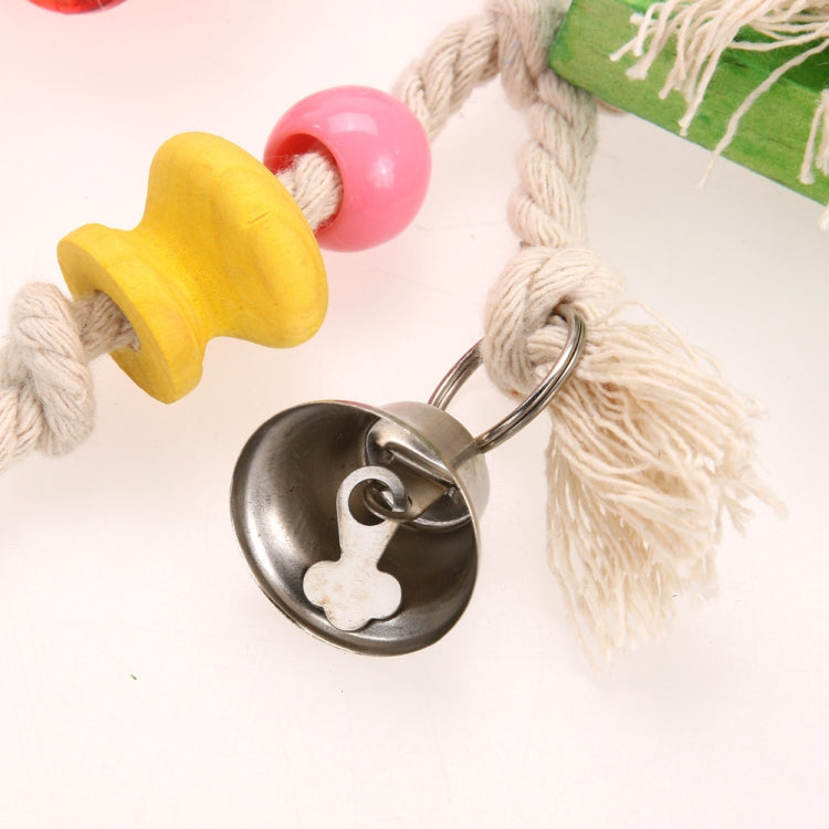 Creative Parrot Bite Colored Wooden Block Bird Toy