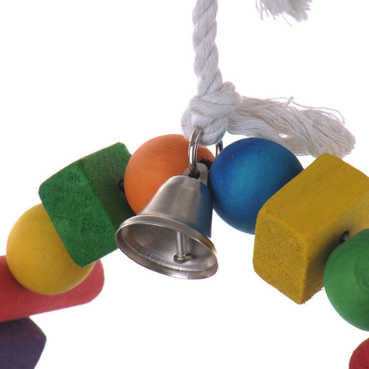 Parrot Wooden Cotton Rope Bite Toy Swing Stand