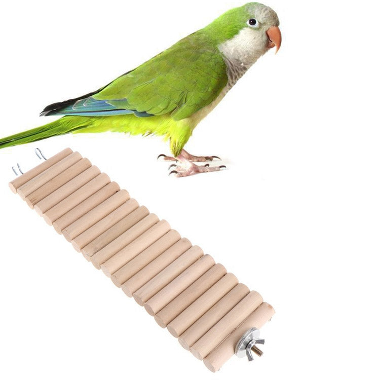 3 PCS Parrot Bird Hamster Color Round Wood Small Plank Road Ladder Toy, Size:30cm
