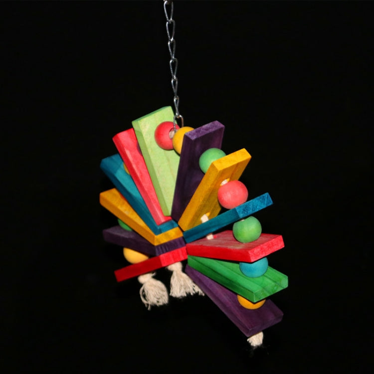 Creative Parrot Color Wooden Block Bite Toy