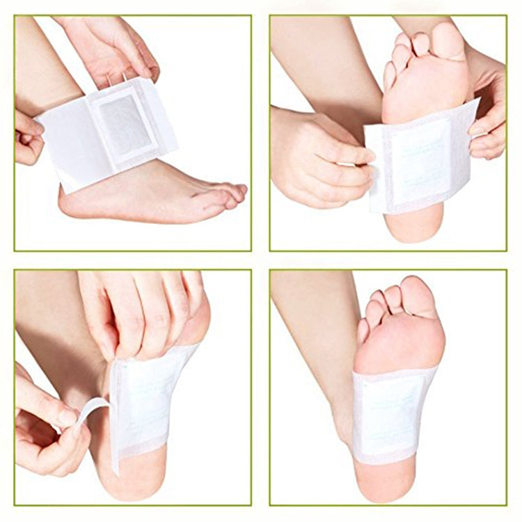 100 PCS Gold Foil Version Detox Foot Pads Organic Herbal Cleansing Patches