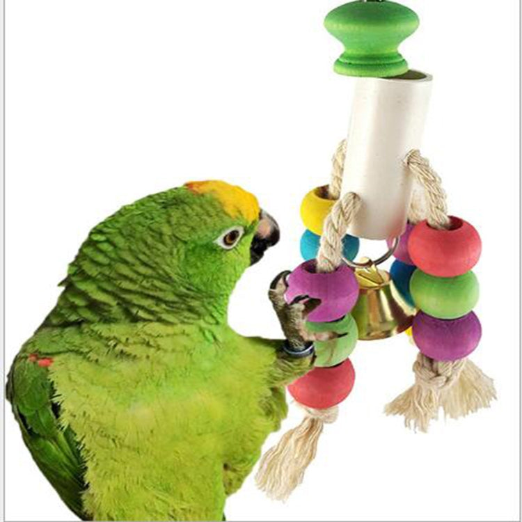 Parrot Supplies Cotton Rope Bite Toy Station Wooden Swing Climbing Ladder Bird Cage Accessories