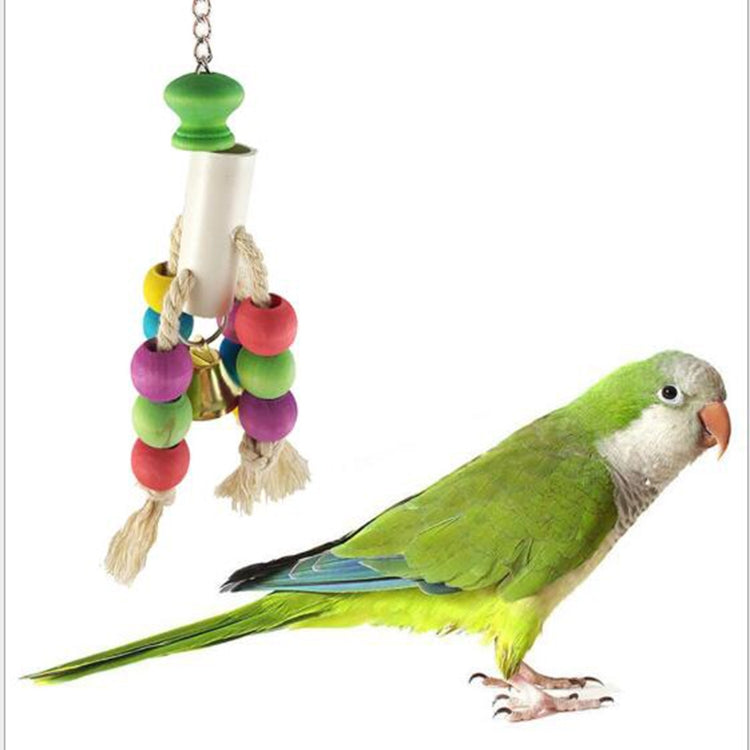 Parrot Supplies Cotton Rope Bite Toy Station Wooden Swing Climbing Ladder Bird Cage Accessories