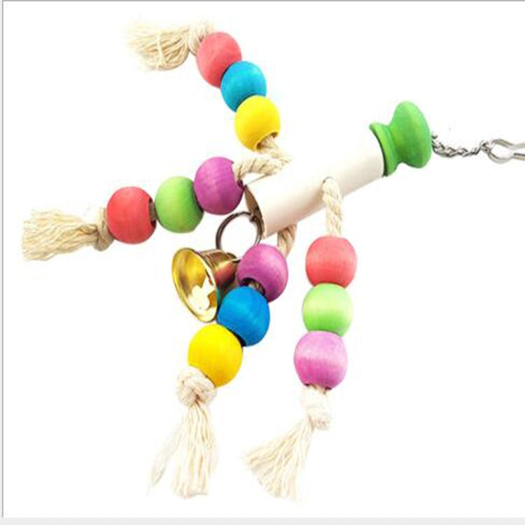 Parrot Supplies Cotton Rope Bite Toy Station Wooden Swing Climbing Ladder Bird Cage Accessories