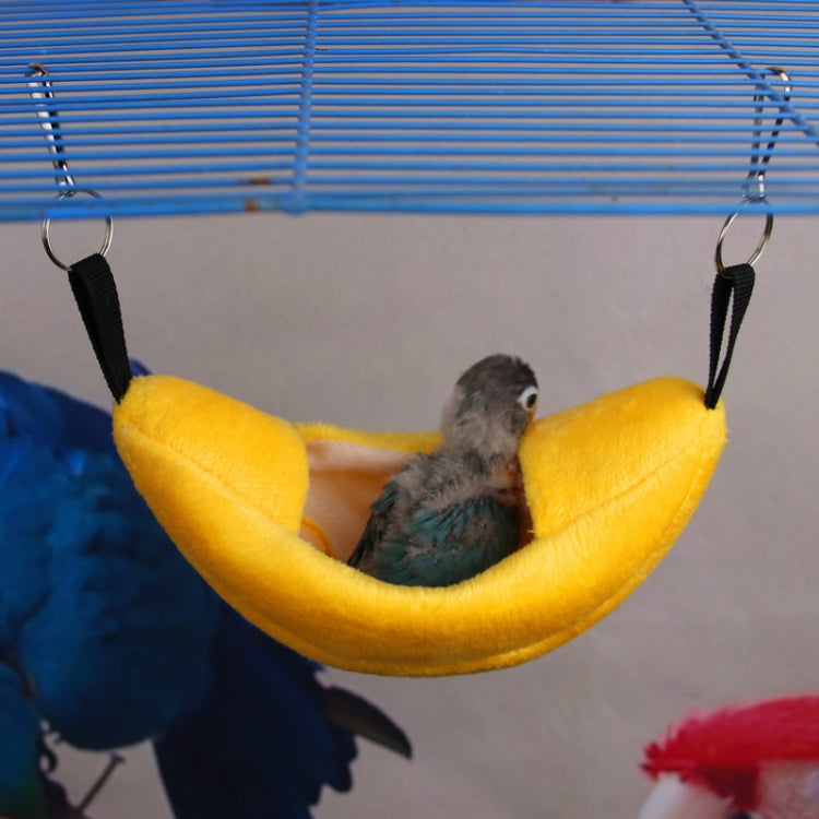Boat Type Warm Hanging Swing Hamster Moon Cotton Bed, Specification: 20x6.5cm(Yellow)